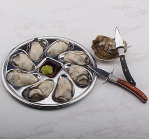 Mango de madera <span class=keywords><strong>profesional</strong></span> Mariscos Abridor Acero inoxidable Oyster Shucking Cuchillo con vaina - Product Image 1