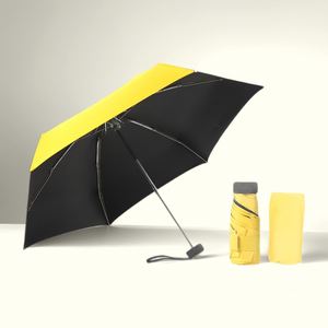 Mini parapluie de voyage manuel moderne de poche, personnalisable avec logo, pliable en 5 sections, vente en gros, haute qualité, portable, protection UV - Product Image 2