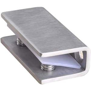 Supporto per Vetro con Morsetto 25x40 mm - Ottone Nichelato - Product Image 2