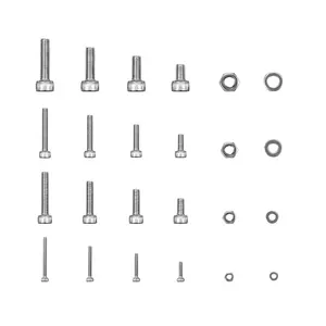 Bộ 580 Sản Phẩm Bu Lông Và Đai Ốc Vít Đầu Lục Giác Bu Lông Lục Giác M2 M3 M4 M5 Bu Lông Lục Giác