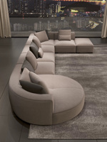 Meubles de salon Canapé modulaire en forme de L Fauteuil inclinable Moderne Haut de gamme 6-8 places Coin en tissu pour villa
