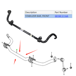 68184511AA nouvelle barre <span class=keywords><strong>stabilisatrice</strong></span> avant pour Jeep Grand Cherokee Dodge Durango 2011-2015 - Product Image 5