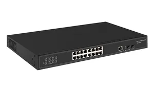 16GE+2SFP Full Gigabit Managed PoE Switch With 16*10/100/1000Base-TX PoE And 2*100/1000M SFP And 1*console Port