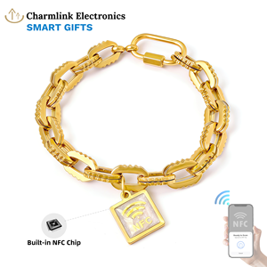 Pulsera NFC <span class=keywords><strong>de</strong></span> Acero Inoxidable para Tarjetas <span class=keywords><strong>de</strong></span> Visita Digitales OEM/ODM, Sin Necesidad <span class=keywords><strong>de</strong></span> Carga, Control <span class=keywords><strong>de</strong></span> Acceso RFID Inteligente - Product Image 1