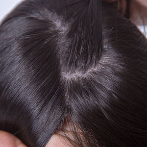 Fournisseur direct d'usine, <span class=keywords><strong>cheveux</strong></span> vierges européens de haute qualité, topper pour femmes, base en soie, fermeture 4*4, trame supérieure, effet cuir chevelu naturel - Product Image 1