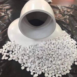 Material reciclado duro de PVC para caja de interruptores Caja de cables Curva Gránulos de PVC rígido blanco - Product Image 1