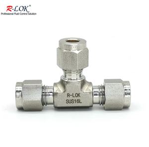 מכשיר לחץ גבוה tee 3 דרך צינור מחבר 316 צינור נירוסטה 3/8 נירוסטה - Product Image 1