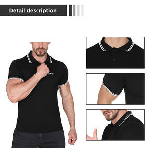 Ropa Deportiva Personalizada para Hombre, de Secado Rápido, Protección UPF, Ligera, de Manga Corta, para Resort, Golf, Tenis - Product Image 5