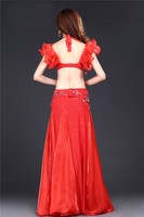 Sexy Creux Épaule Débardeur Soutien-Gorge Broderie 3D Fleur Danse Du Ventre Scène Performance Tenue Porter