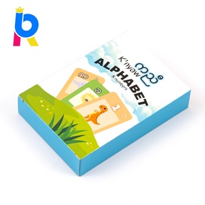 Dubbelzijdige, aanpasbare Engelse papieren flashcards van duurzaam karton, cognitief leermiddel voor kinderen, bestand tegen water en hitte - Product Image 2