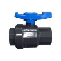 Robinet à boisseau sphérique robuste en PVC/CPVC SCH 80, 2/3/4 voies, raccord à union fileté NPT/BSPT, connexion à bride, automatique/manuel, DN50, base OEM