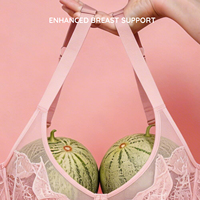Soutien-Gorge Minimiseur en Maille Hexin Grossiste, Couverture Totale, Grandes Tailles, Relevage Push-Up, Poitrine Généreuse, Sans Doublure et à Armatures pour Femme