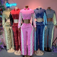 Ensemble de jogging 2 pièces pour femme Printemps-Automne 2026 – Veste de baseball et pantalon de sport personnalisé