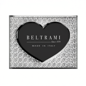 Marco de Fotos Horizontal con Relieve Plateado Beltrami, Estructura de Madera Rectangular, Hecho en Italia - Product Image 2