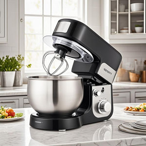 เครื่องผสมแป้งไฟฟ้าขายดี สำหรับทำเบเกอรี่ พิซซ่า เค้ก และขนมปัง พร้อมโถผสมพลาสติก และปุ่มปลดใบกวน - Product Image 3