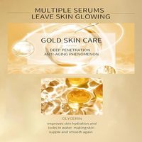 Sérum Visage Effet Or à Marque Blanche avec Acide Hyaluronique et Niacinamide – Essence Éclat Nourrissante pour Soin Quotidien de la Peau