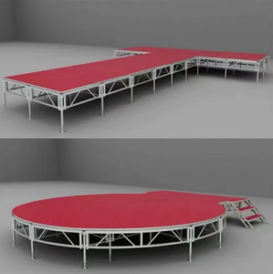 ESI Scène en aluminium à 4 pieds pour événements temporaires et pop-ups Scène en aluminium antidérapante à 4 pieds avec surface antidérapante - Product Image 1