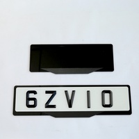 Cadre de plaque acrylique logo personnalisé 3D Gel lettre en fibre de carbone 4D acrylique lettre taille britannique couverture de plaque de voiture support de plaque d'immatriculation