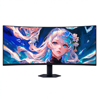 Monitor Komputer Baru 34 Inci 4K60Hz HDR VA Hitam Waktu Respons 5ms Dudukan Putar yang Dapat Disesuaikan Port DP/ Bisnis 21:9