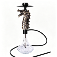 Ensemble de chicha en aluminium électroplaqué, motif Dragon Arabe, Serpent, Loup, finition miroir, écologique et durable, pour salon de chicha