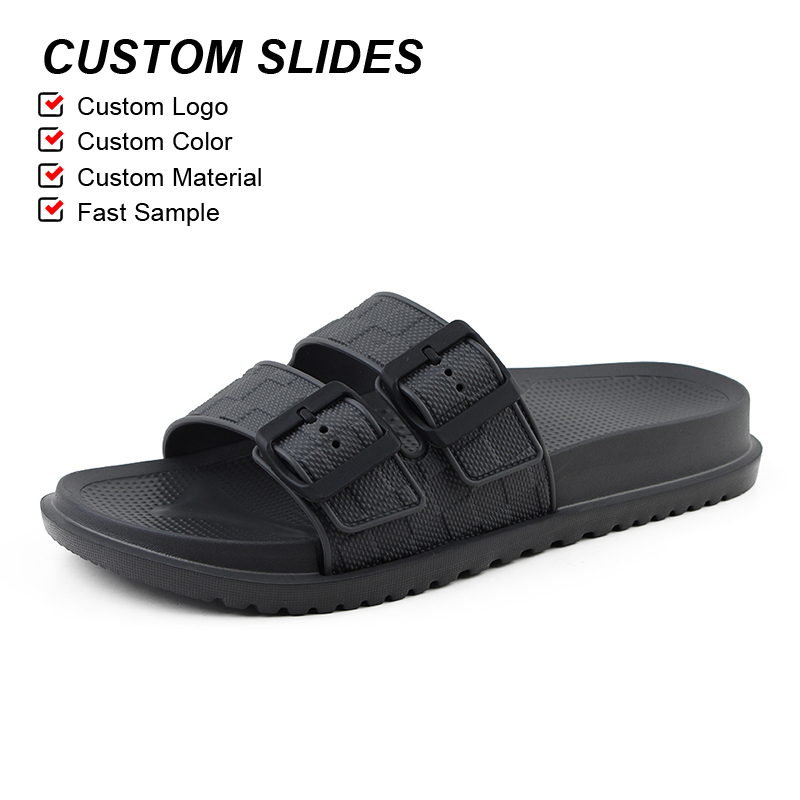 Veilisr Double Buckle Adjustable Wholesale High Quality Original Unisex Summer Sandals Eva Designer Logo Custom Slides Slippers