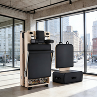 Vente en gros : Reformer Pilates ergonomique pliable en érable massif pour la maison et les petits studios, entraînement de force du corps entier