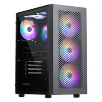 Casing Komputer Gaming ABKO G15 WH Mid Tower ATX dengan Panel Kaca Temper dan 4 Kipas RGB Terpasang