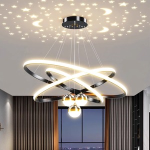 Lustre suspendu LED moderne de style nordique de luxe, réglable en hauteur, avec projection d'étoiles <span class=keywords><strong>pour</strong></span> salon et salle à manger - Product Image 3