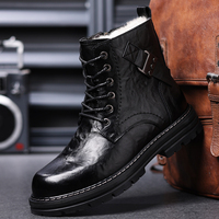 Chaussures rétro tendance automne-hiver, plateforme, lacets, mocassins, bottes de neige, dessus en cuir de vache, maille respirante, confort TPU