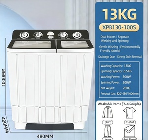 <span class=keywords><strong>Lavadora</strong></span>/Secadora Semiautomática de Gran Capacidad, Ahorradora de Energía, de Doble Tina, Todo en Uno, para Uso Doméstico y Hotelero, con Función de Deshidratación - Product Image 1