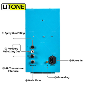 Système <span class=keywords><strong>de</strong></span> machine <span class=keywords><strong>de</strong></span> peinture électrostatique en poudre, équipement, ligne, pistolet, cabine, four, DC04 F, trémie, manuel, industriel - Product Image 6
