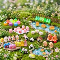 Figurines d'animaux lumineuses de Noël en résine, jouets de collection, cadeaux de fête, vente en gros, accessoires de cuisine pour maison de poupée