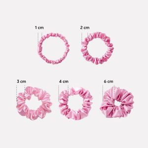 Bandeau plissé en satin de mûrier 19 mm couleur unie 1 cm pour soins capillaires en soie - Product Image 1