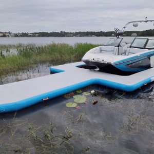 Drop Stitch U Shape Jet Ski Dock Water Gonflable Island Yacht Pontoon pour <span class=keywords><strong>Bain</strong></span> <span class=keywords><strong>de</strong></span> <span class=keywords><strong>Soleil</strong></span> - Product Image 4