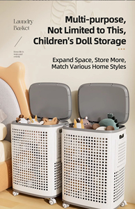 Hot Bán Lớn Nhựa Giặt <span class=keywords><strong>Hamper</strong></span> Với Bánh Xe Và Nắp Hộ Gia Đình Tổ Chức Cho Quần Áo Bẩn Lưu Trữ Cho Tủ Quần Áo - Product Image 6