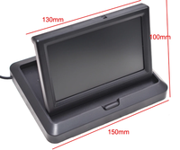 Venta caliente 5 pulgadas HD plegable vista trasera SISTEMA DE Monitor de respaldo VA LCD coche Video Monitor USB CarPlay ayuda más segura para autobús camión