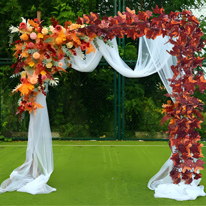 Feuilles d'eucalyptus artificielles, guirlandes de feuilles d'érable, feuilles de papillon, décoration murale pour la maison et l'extérieur, fleurs en plastique et en soie - Product Image 3