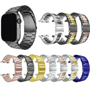 Gelang Logam Stainless Steel, Gelang Logam Stainless Steel Bisa Disesuaikan untuk IWatch Band 6/5, Gelang Jam Pengganti Emas untuk IWatch Seri 7