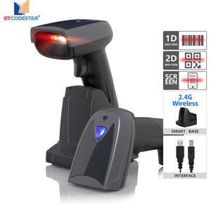 Gtcodestar GT-1801C QR <span class=keywords><strong>code</strong></span> <span class=keywords><strong>scanner</strong></span> Bluetooth Đầu đọc mã vạch với cơ sở cầm tay 2D không dây máy quét mã vạch cho siêu thị - Product Image 1