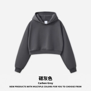 Dames Crop Essentials Hoodies Lange Broek 2 Delige Set Winter Herfst Workout Joggers Tweedelige Set Dames Kleding Joggingbroek Sets - Product Image 4