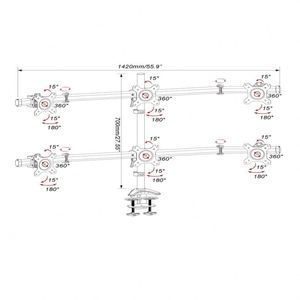 VESA 75 100 Display <b>Bracket</b> for Adjustable LCD Monitor Arm - Product Image 3