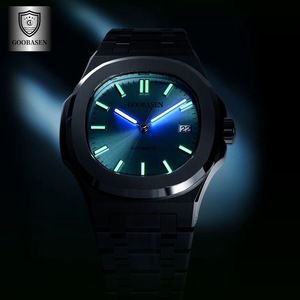 Reloj Automático para Hombre Goobasen, Correa de Acero Inoxidable, Resistente al Agua 30M, Visualización de Fecha, Movimiento Analógico, Cierre Desplegable - Product Image 2
