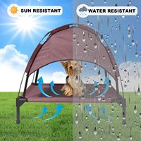 Maison pour chat et chien d'intérieur/extérieur avec housse amovible et coussin doux lavable - Lit pour animaux de compagnie au design mignon