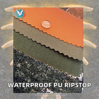 Tissu de tente en taffetas ripstop 100% polyester enduit de PU 75D, imperméable, léger et ignifuge