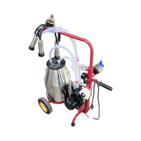 Machine à traire les vaches mobile haute productivité avec moteur de pompe sans huile automatique 110V, nouvelle pour les fermes