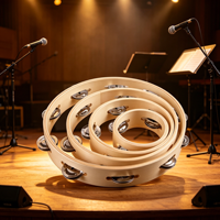 Orff Instrument Wholesale Wood Tambourine 10 Inc 50 Piece s Music Tambourine Hand Drum Kid Toys