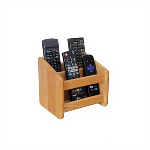 Solid Wood 5-Layer Modern Remote <b>Control</b> <b>Holder</b> Organizer for Sofa Side Table - Product Image 3