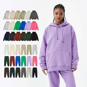 Sweat à capuche épais personnalisé avec logo, coupe classique, pour homme, automne, 370 g/m², polaire épaisse, motif uni brodé - Product Image 2