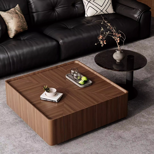 Stile della metà del secolo semplice di lusso in <span class=keywords><strong>legno</strong></span> massello <span class=keywords><strong>tavolo</strong></span> da caffè <span class=keywords><strong>quadrato</strong></span> Set da tè per la casa soggiorno moderno noce Design per i piccoli - Product Image 6