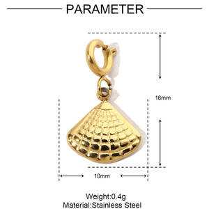 18K金メッキロブスター留め金ステンレス鋼ラッキーハートクロス動物チャームペンダントブレスレットネックレスジュエリー作り - Product Image 5